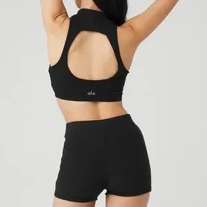 ALO Yoga | Tops | Nwt Alo Goddess Rib Cropped Dynamite Tank Black